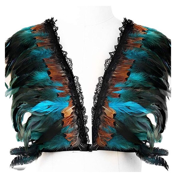 ‘CERSEI’ Caged Feather Harness Bra - Picture 2 of 4